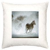 Horses in the mist
